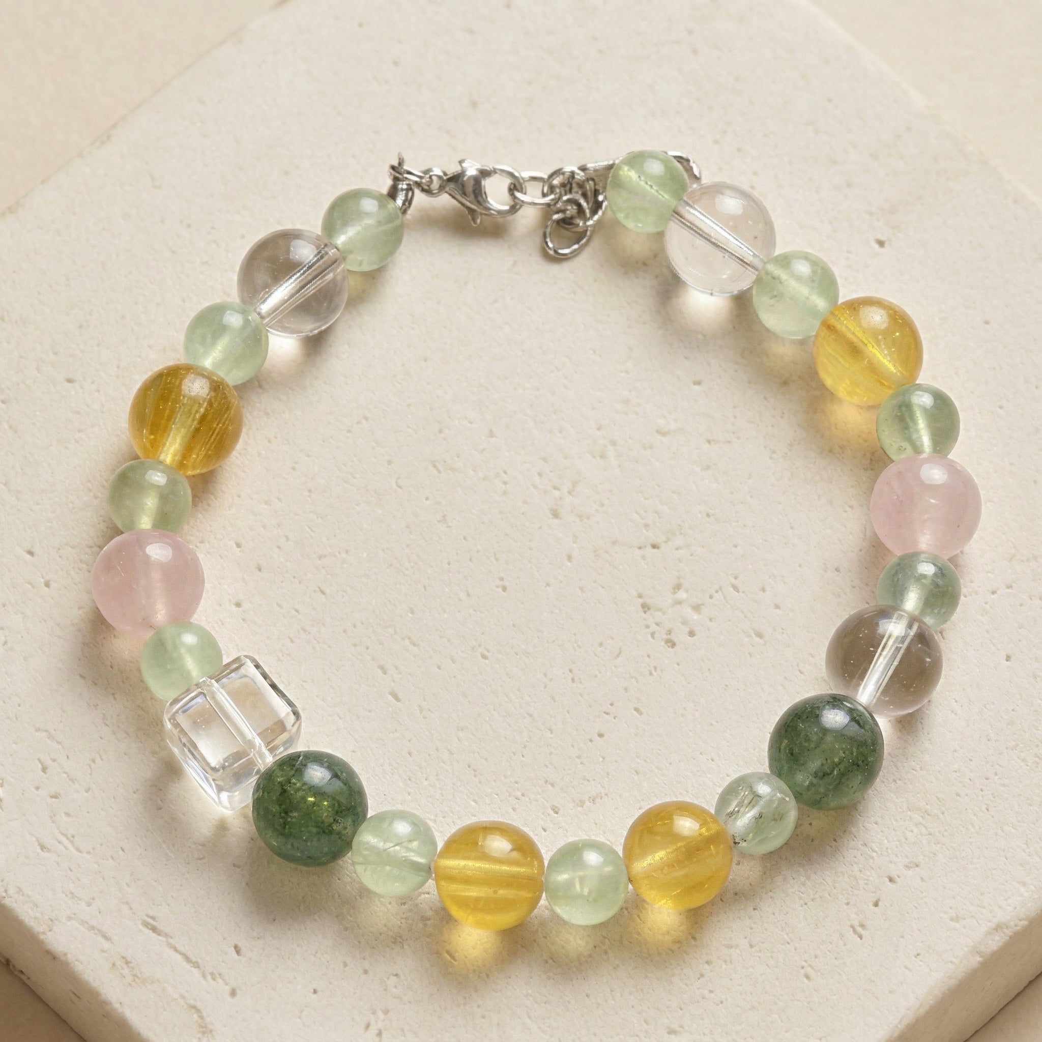 Clear Lime Dream | Handmade Natural Crystal Pet Necklace
