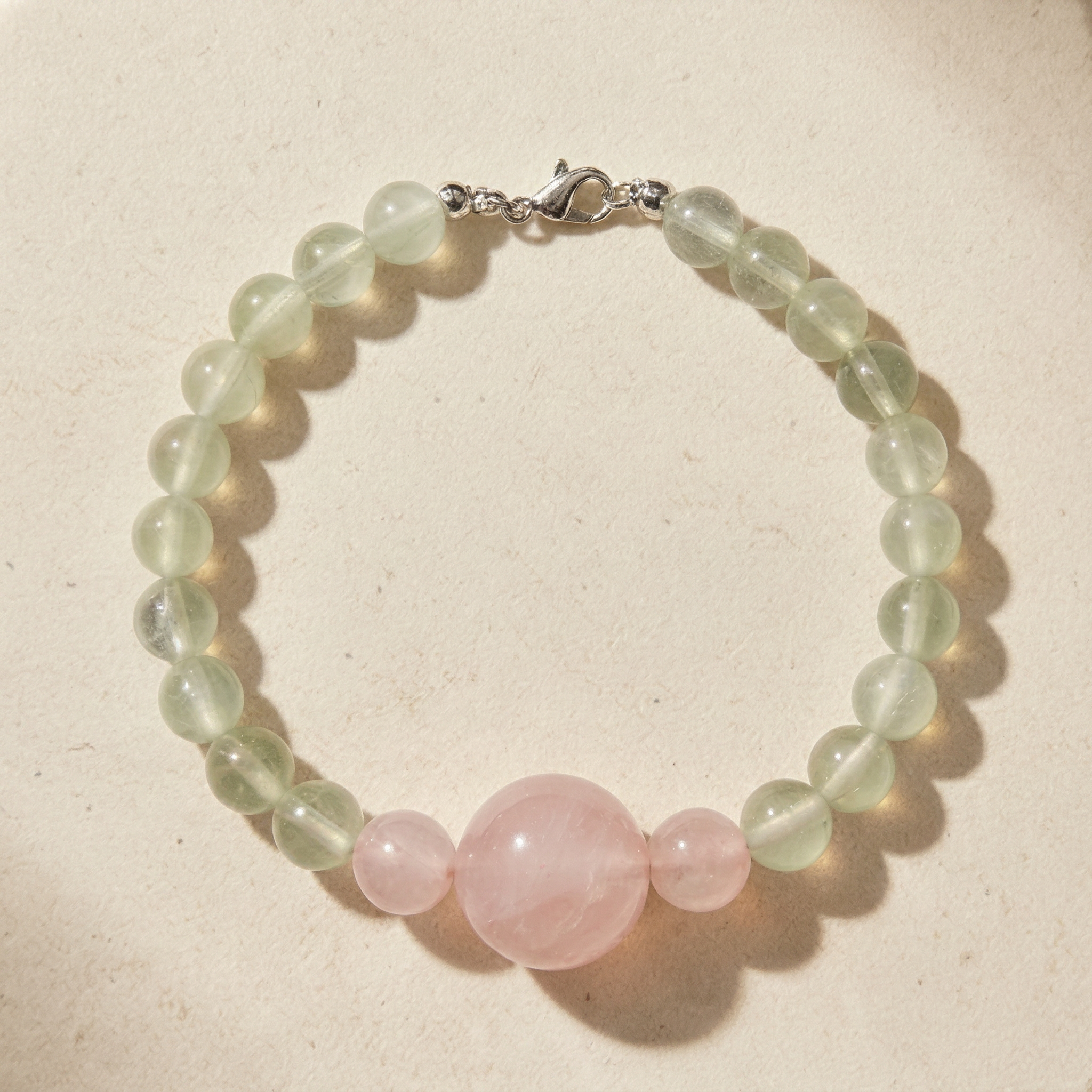 Pink Heart Bond | Handmade Natural Crystal Pet Necklace