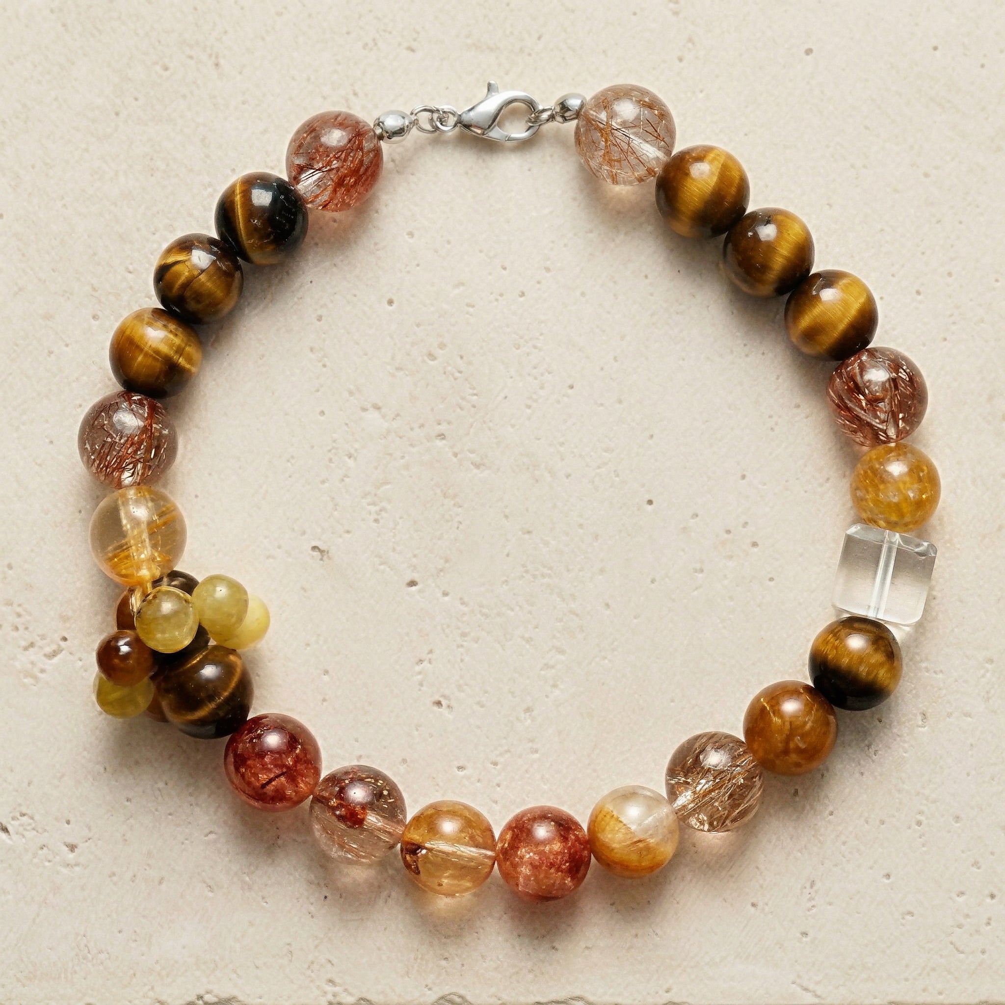 Crimson Amber Guardian | Handmade Natural Crystal Pet Necklace