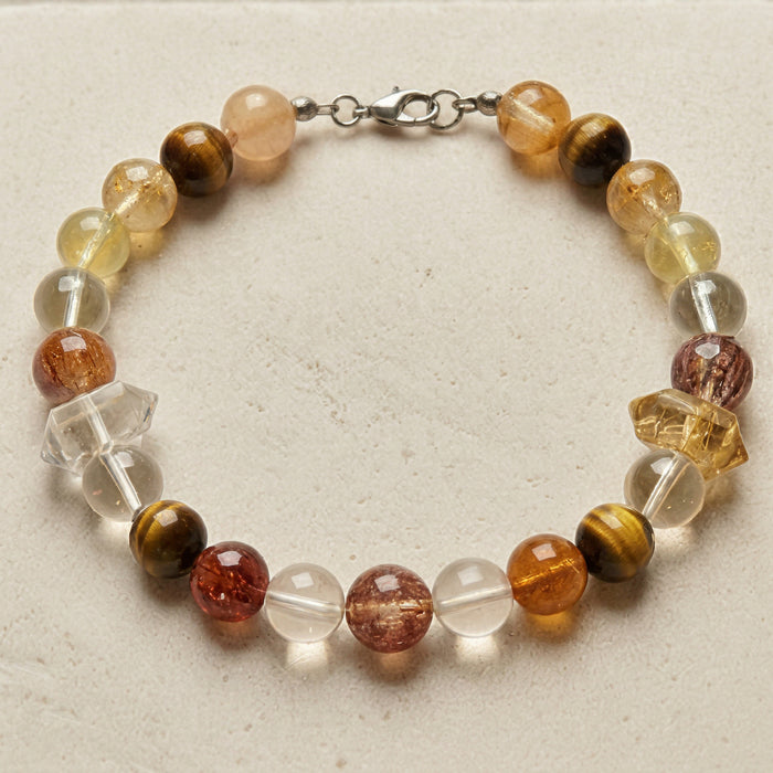 Golden Aura Guardian | Handmade Natural Crystal Pet Necklace