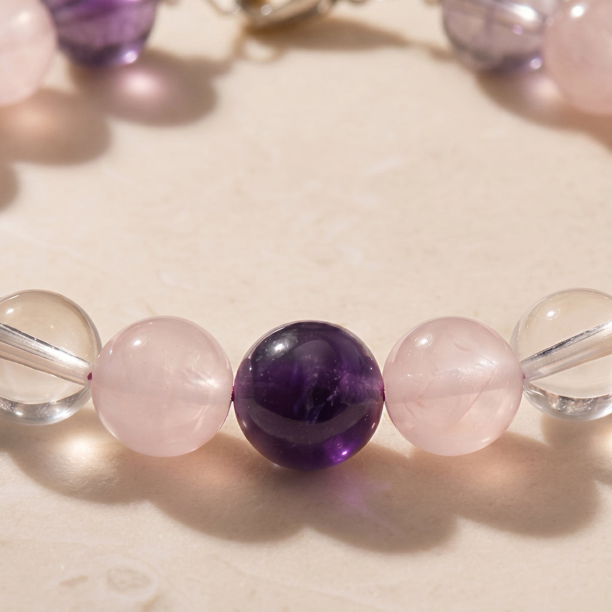 Pink Amethyst Star | Handmade Natural Crystal Bracelet