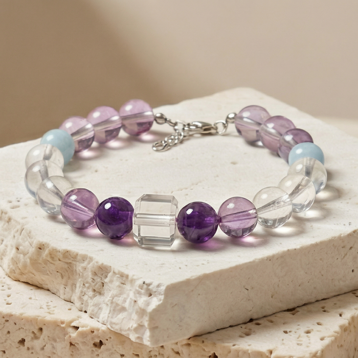 Misty Aqua | Handmade Natural Crystal Pet Necklace