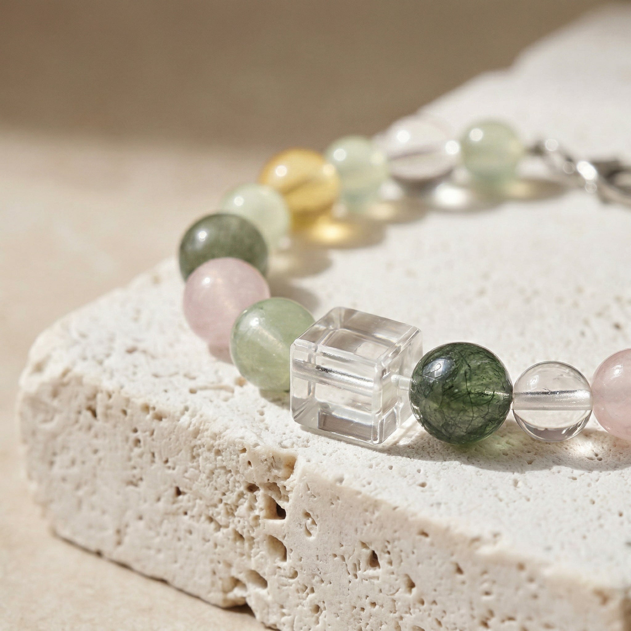 Clear Lime Dream | Handmade Natural Crystal Pet Necklace