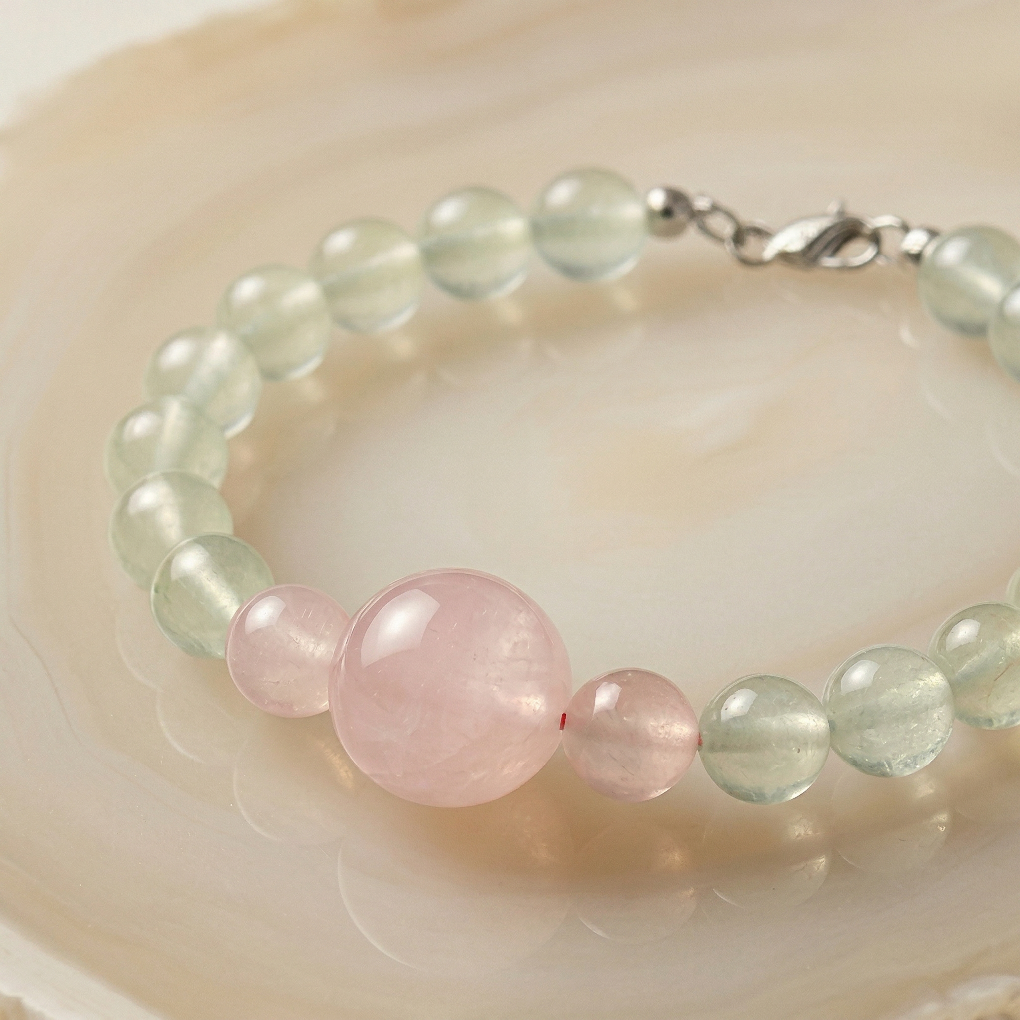 Pink Heart Bond | Handmade Natural Crystal Pet Necklace