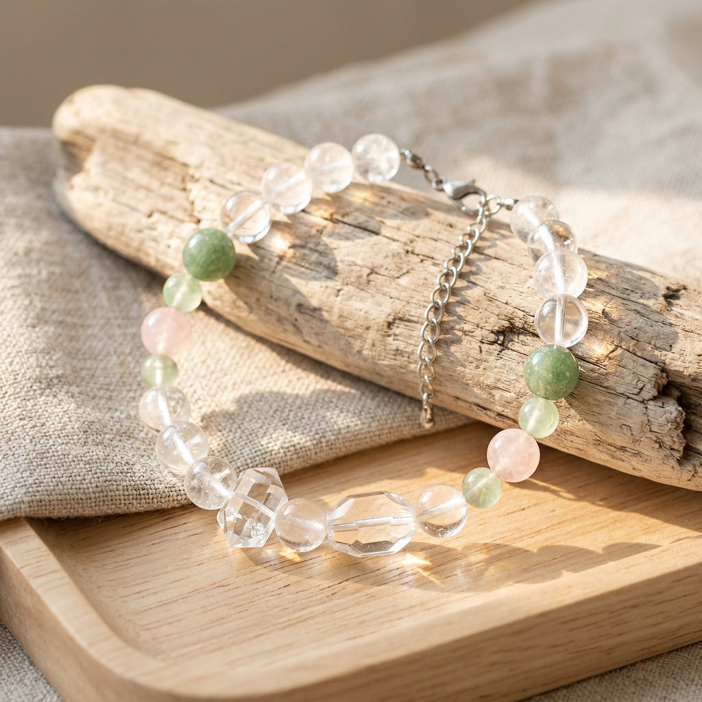 Clear Bridge of Hearts | Handmade Natural Crystal Pet Necklace