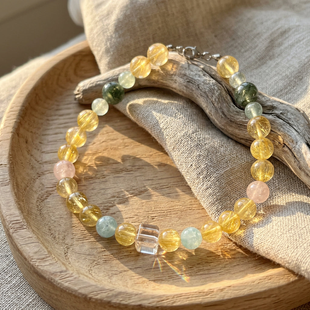 Clear Lime Guardian | Handmade Natural Crystal Pet Necklace