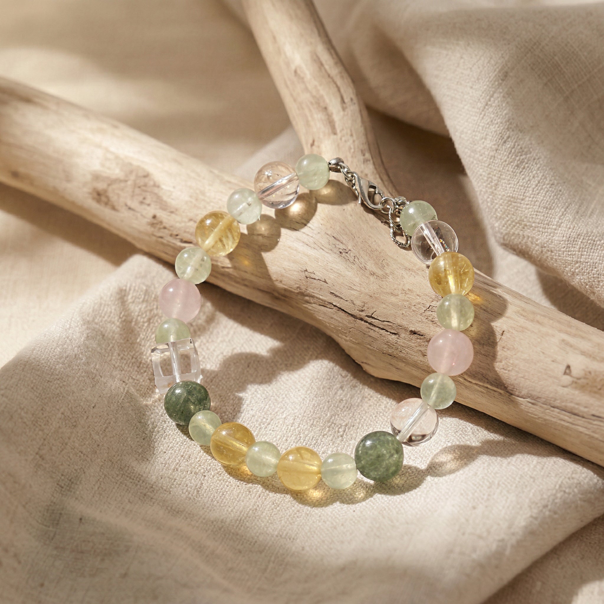Clear Lime Dream | Handmade Natural Crystal Pet Necklace