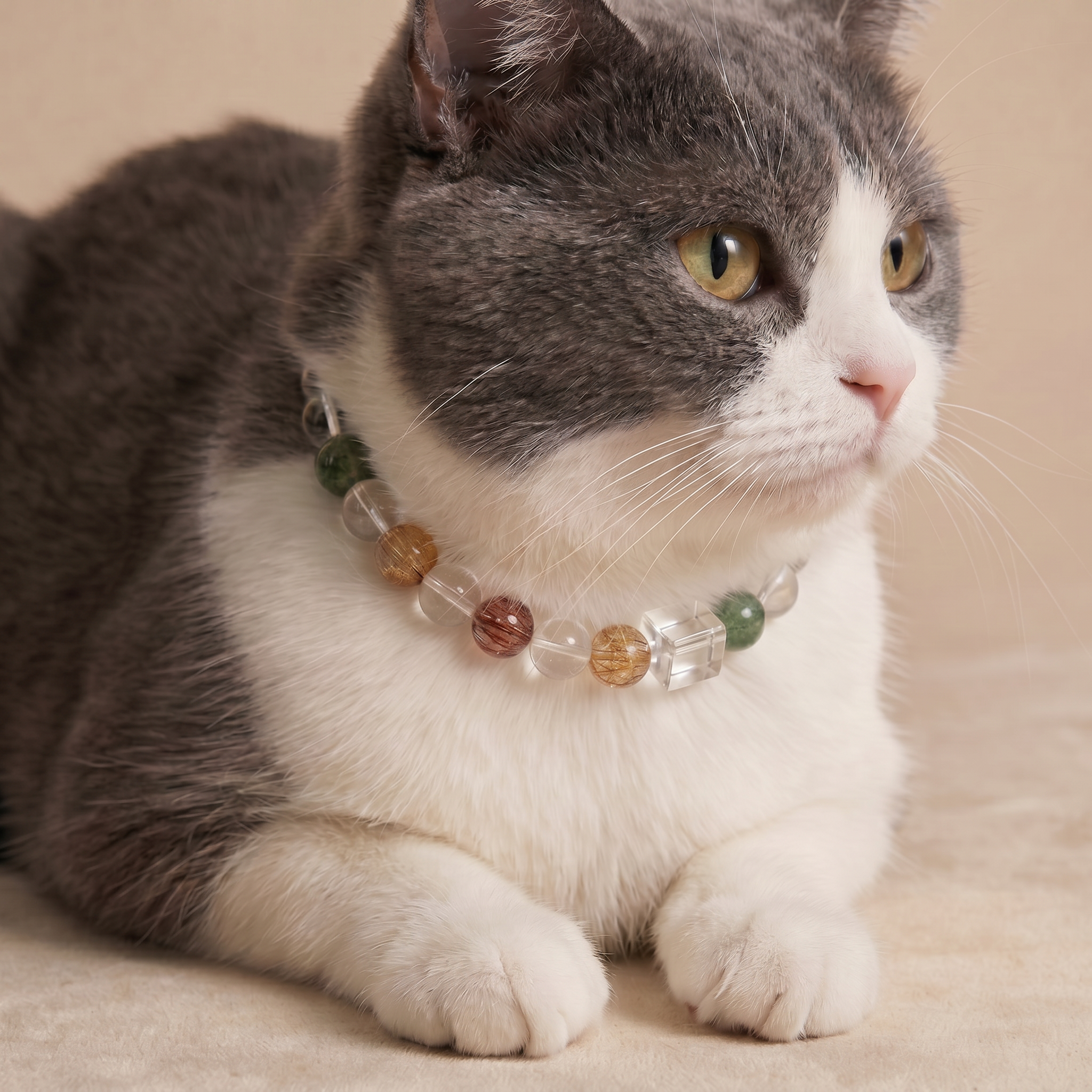 Forest Whisper Heart Link | Handmade Natural Crystal Pet Necklace