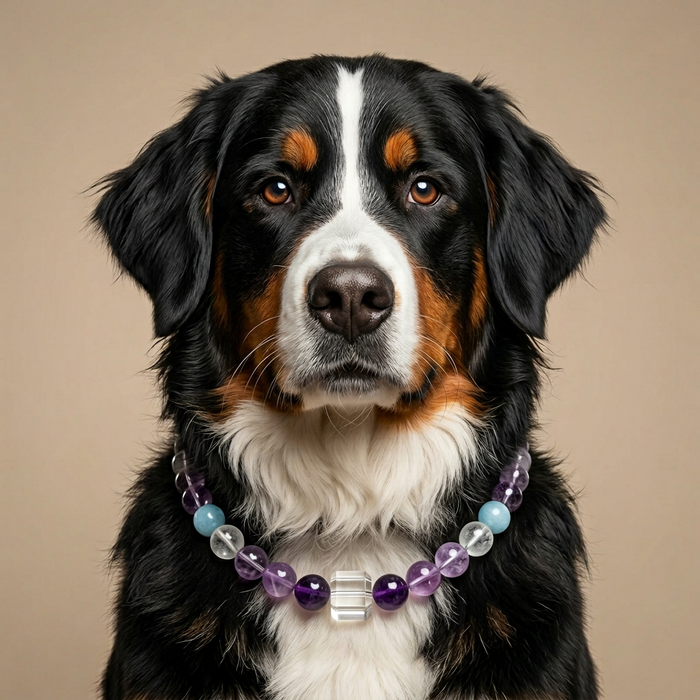 Misty Aqua | Handmade Natural Crystal Pet Necklace