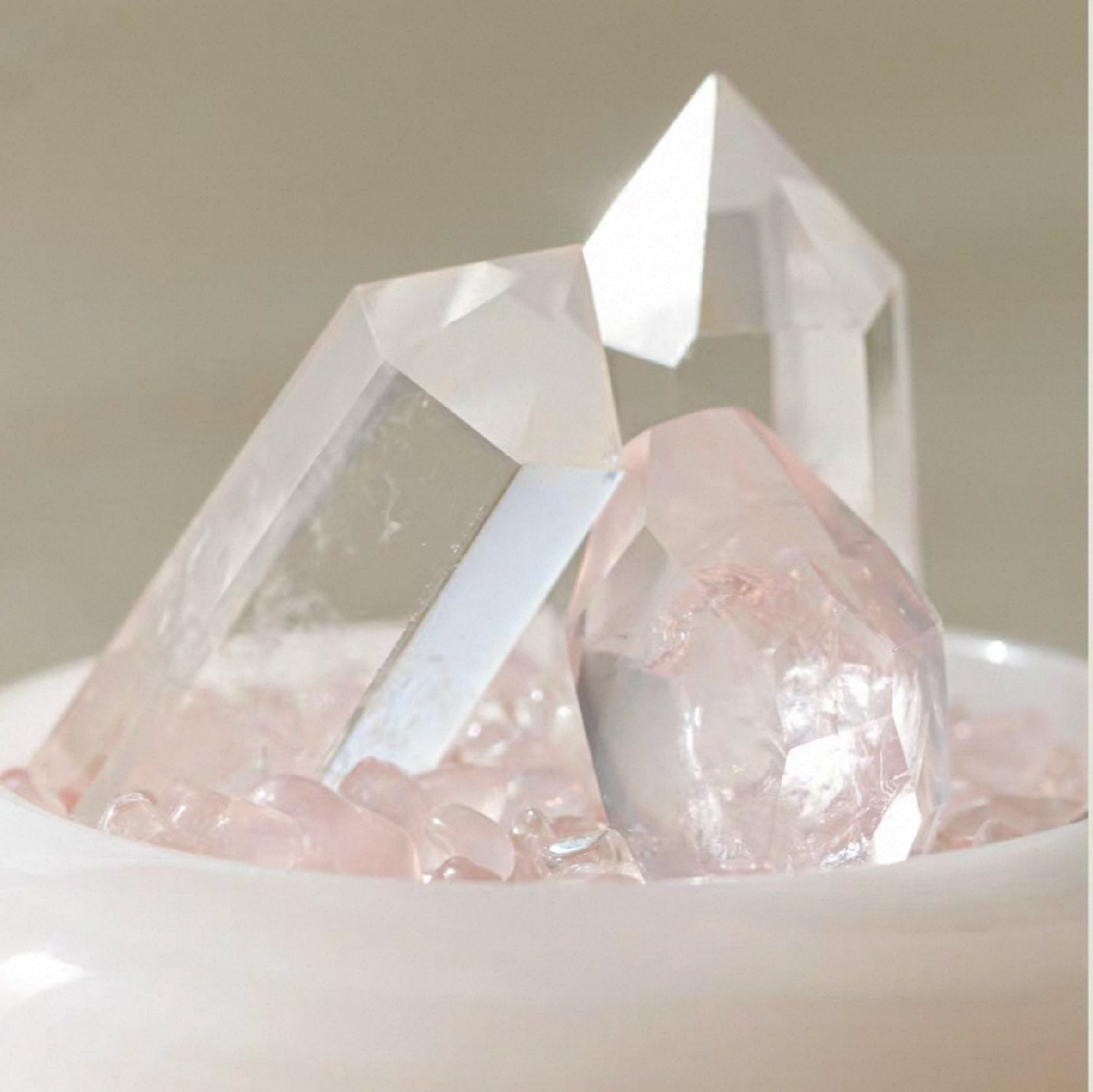 Glass Pedestal Stand Rose Quartz Sphere