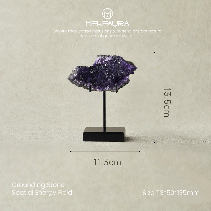 Collector Grade Natural Amethyst Cluster with Stand