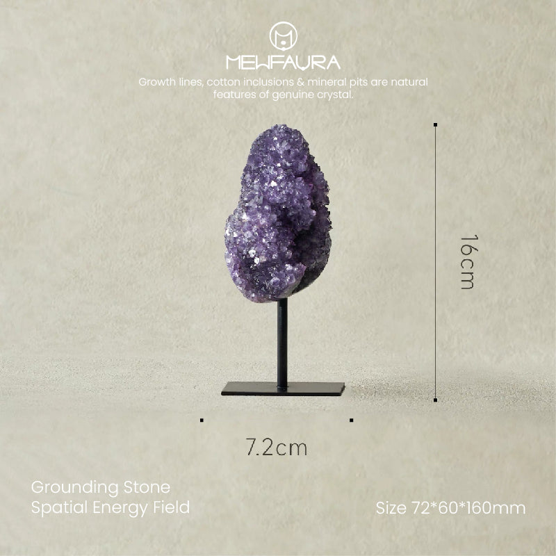 Collector Grade Natural Amethyst Cluster with Stand