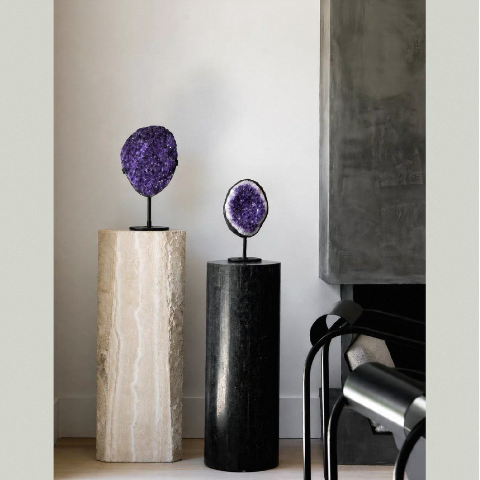 Collector Grade Natural Amethyst Cluster with Stand