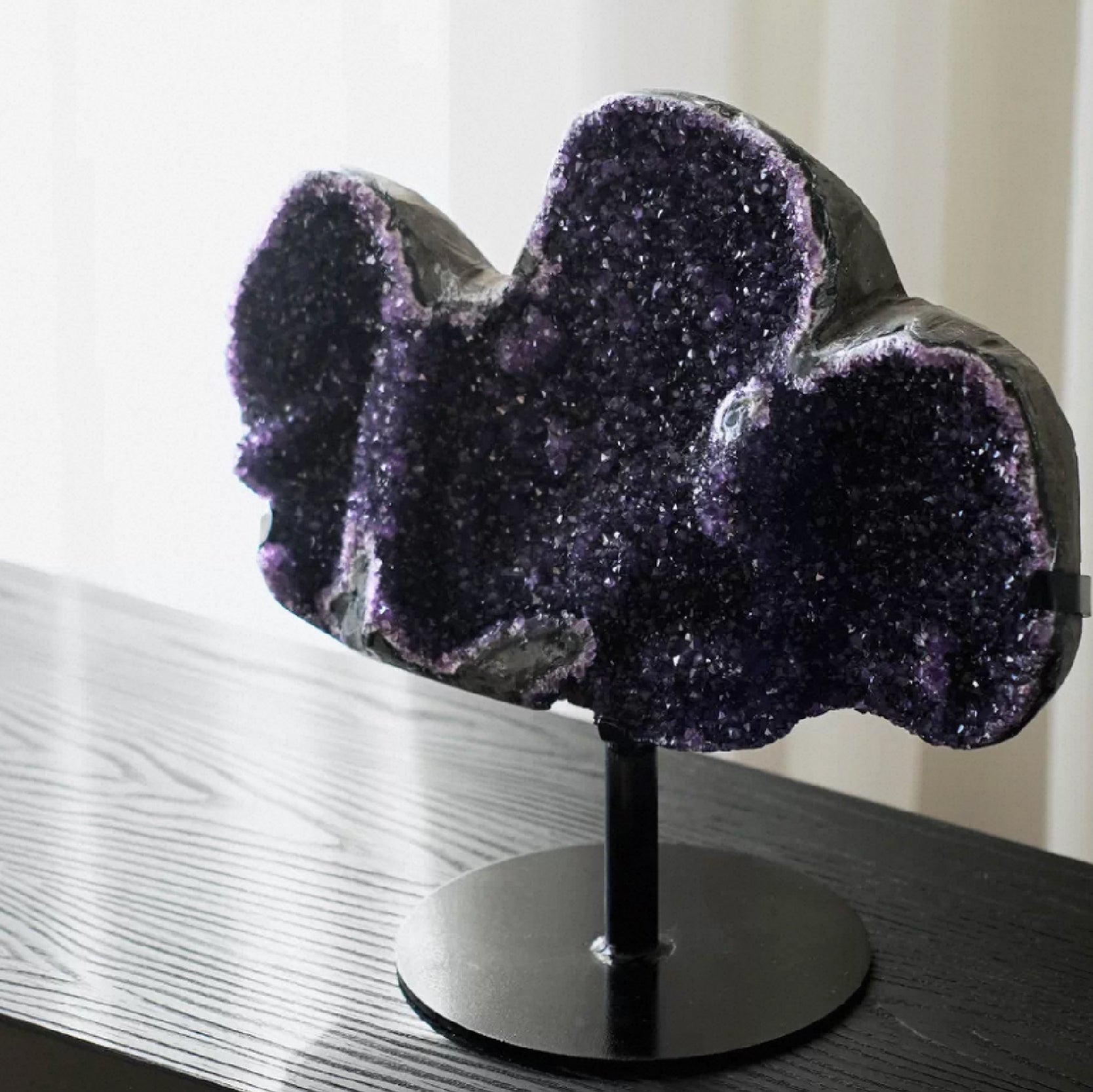 Collector Grade Natural Amethyst Cluster with Stand