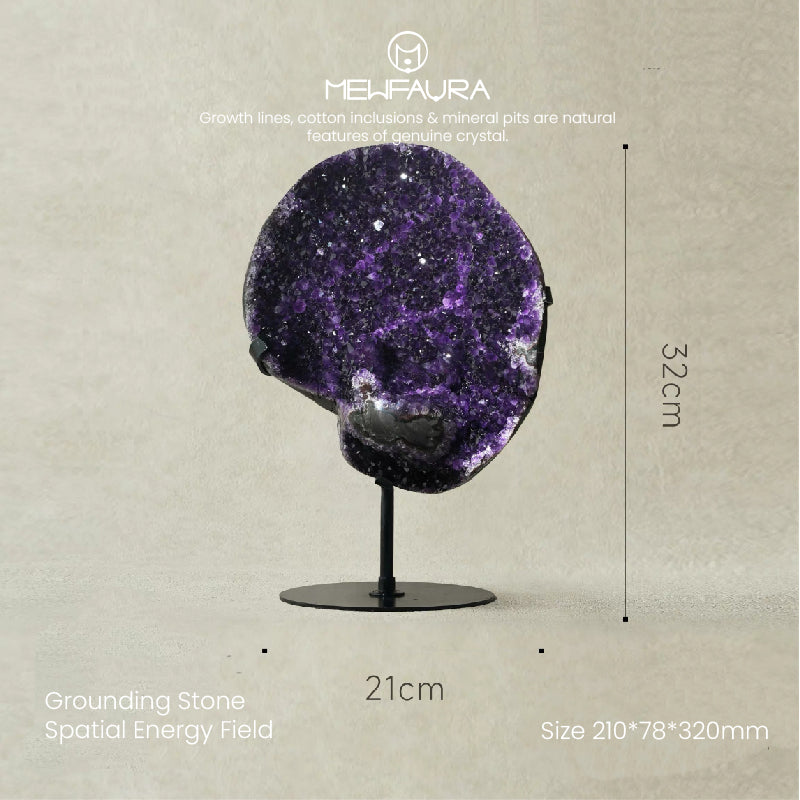 Collector Grade Natural Amethyst Cluster with Stand