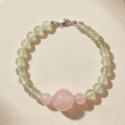 Pink Heart Bond | Handmade Natural Crystal Pet Necklace
