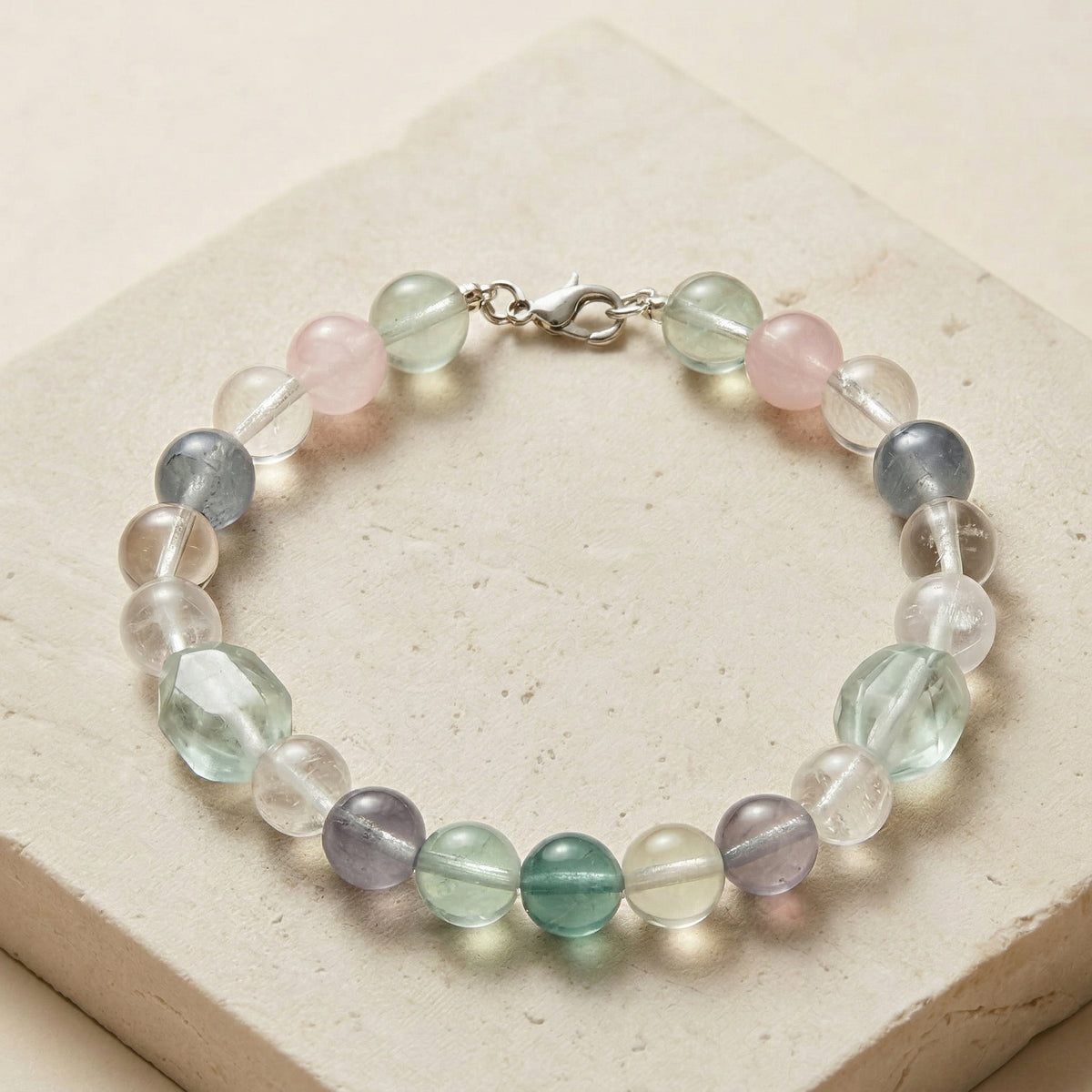 Pink Mist Dream | Handmade Natural Crystal Bracelet