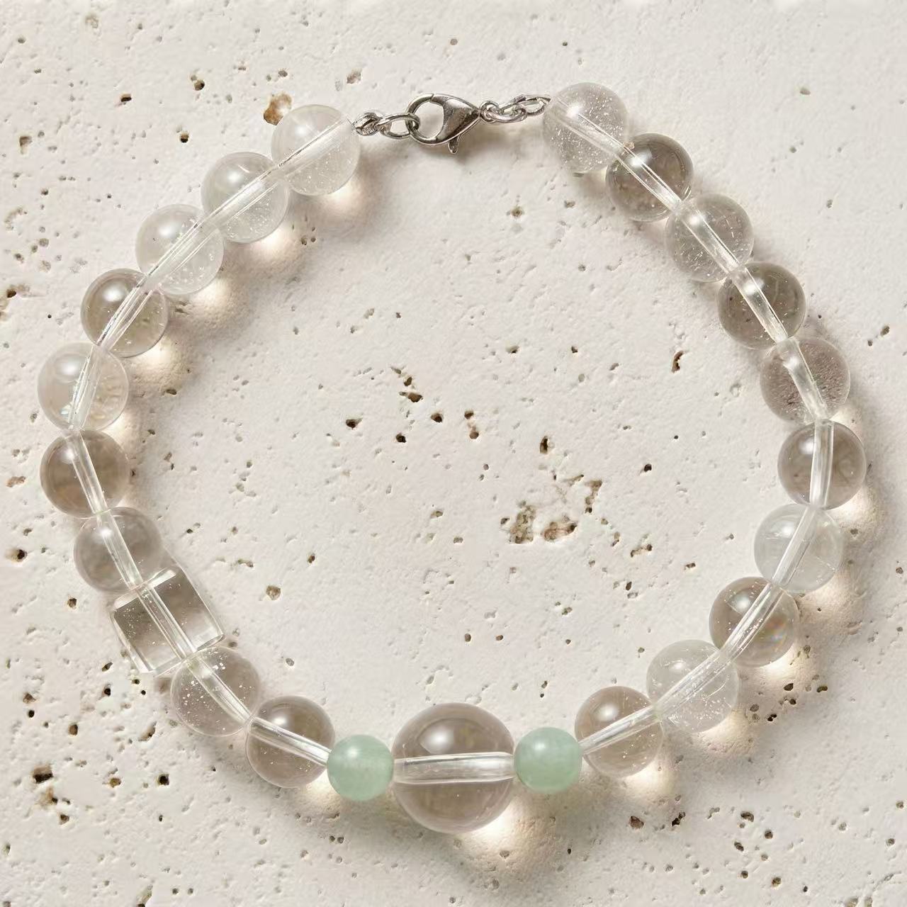 Pure White Heart Bond | Handmade Natural Crystal Pet Necklace