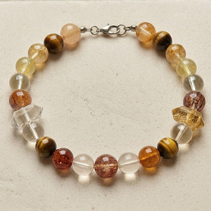 Golden Aura Guardian | Handmade Natural Crystal Pet Necklace