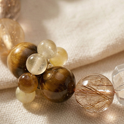 Crimson Amber Guardian | Handmade Natural Crystal Pet Necklace
