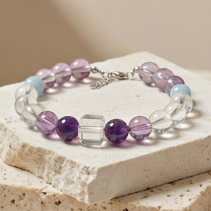 Misty Aqua | Handmade Natural Crystal Pet Necklace