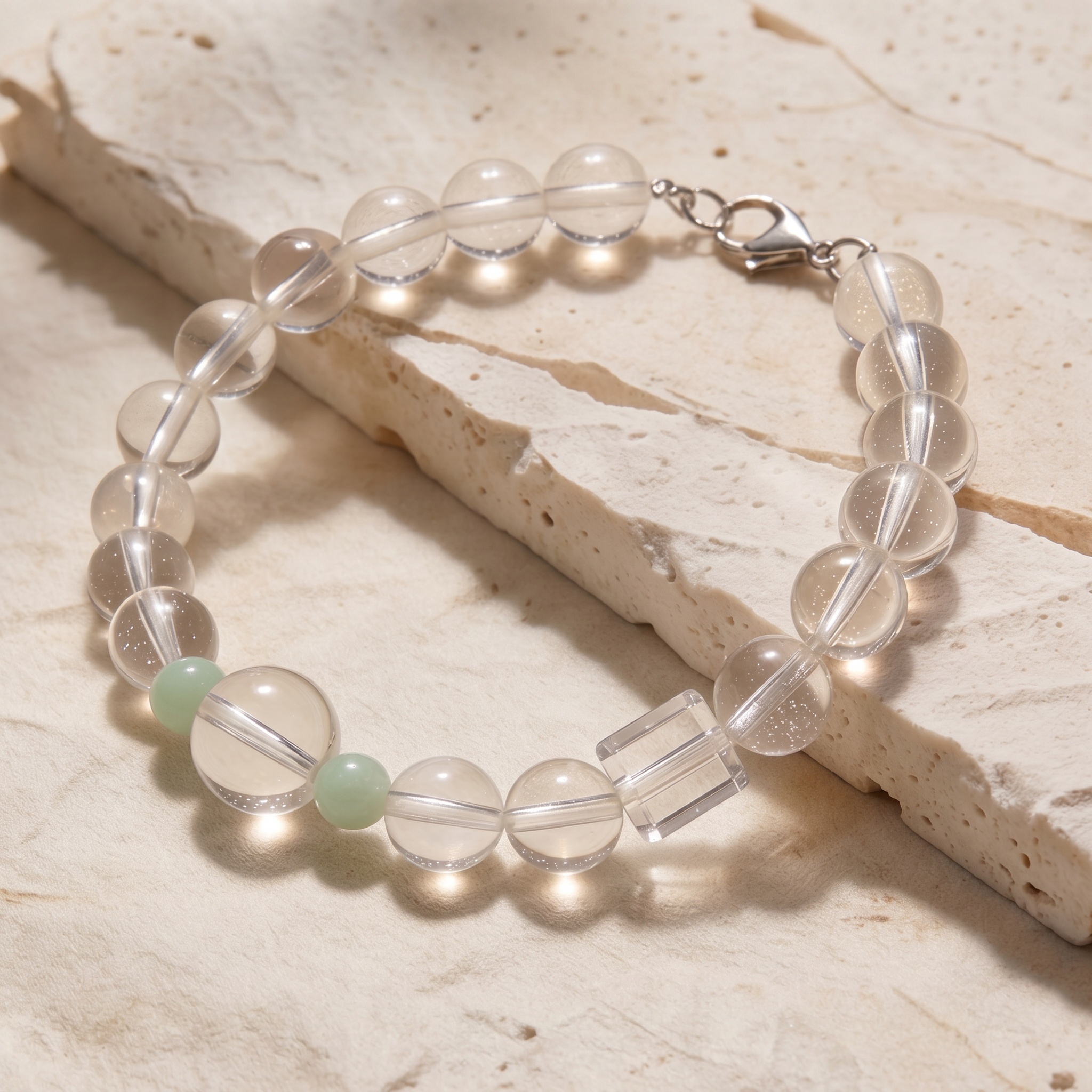 Pure White Heart Bond | Handmade Natural Crystal Pet Necklace