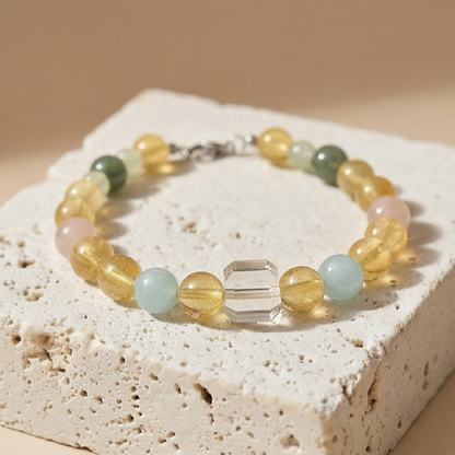 Clear Lime Guardian | Handmade Natural Crystal Pet Necklace
