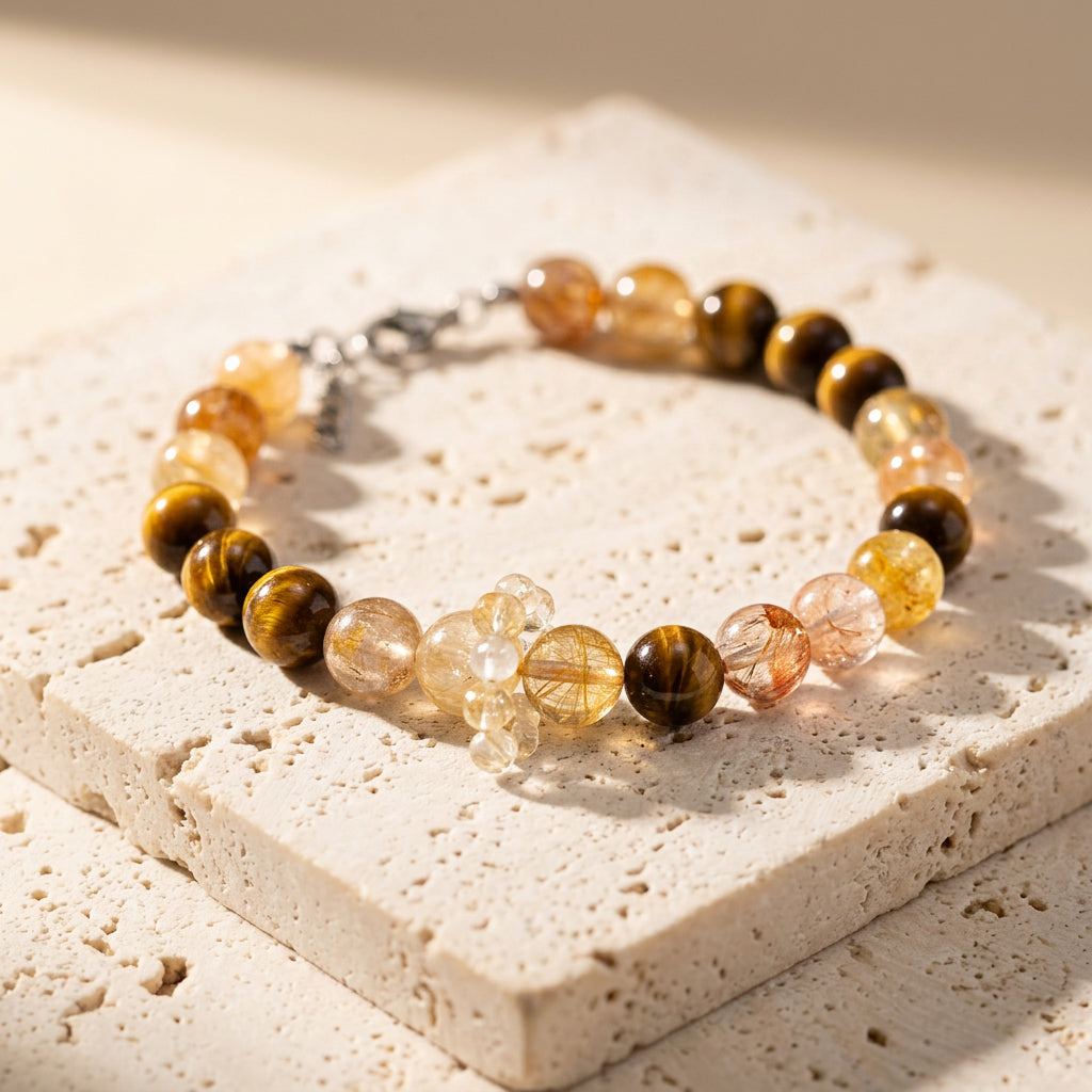 Golden Glow Companion | Handmade Natural Crystal Pet Necklace