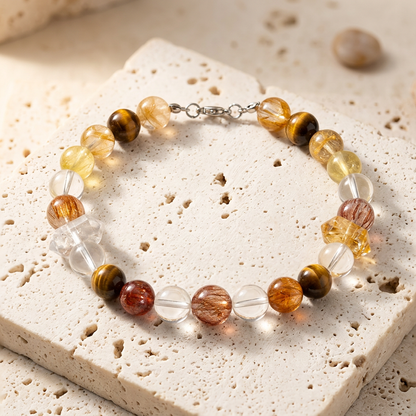 Golden Aura Guardian | Handmade Natural Crystal Pet Necklace