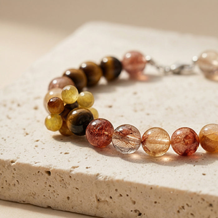 Crimson Amber Guardian | Handmade Natural Crystal Pet Necklace