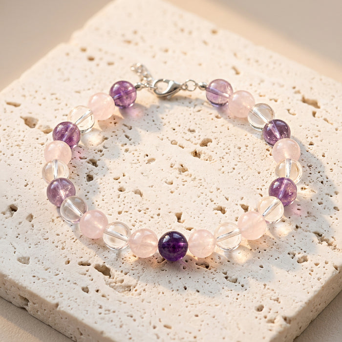 Pink Amethyst Star | Handmade Natural Crystal Pet Necklace