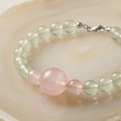 Pink Heart Bond | Handmade Natural Crystal Pet Necklace