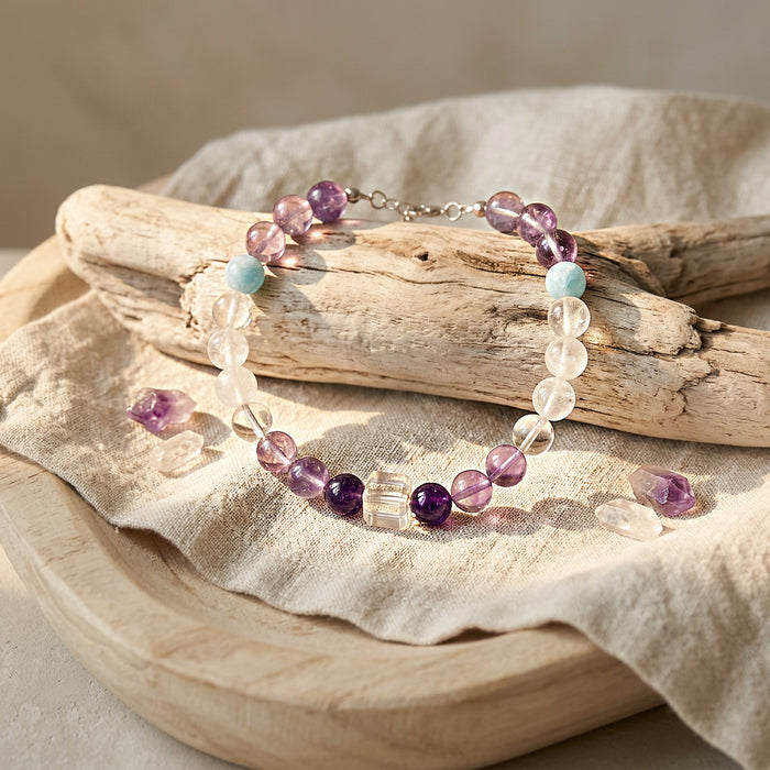 Misty Aqua | Handmade Natural Crystal Pet Necklace