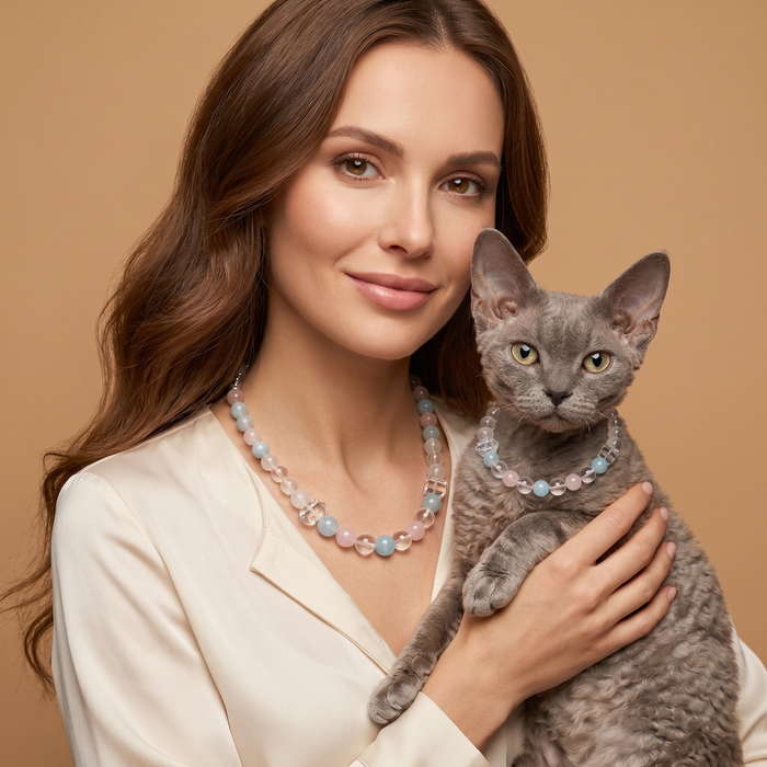 Cloud Whisper | Handmade Natural Crystal Pet Necklace