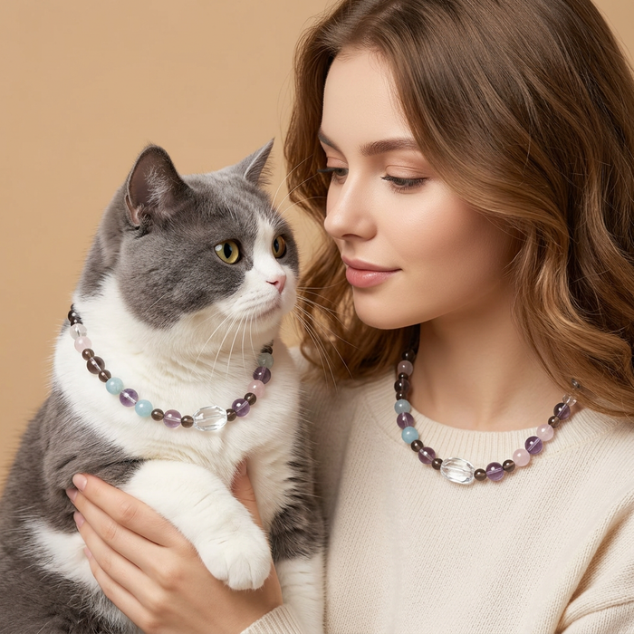 Galaxy Core | Handmade Natural Crystal Pet Necklace