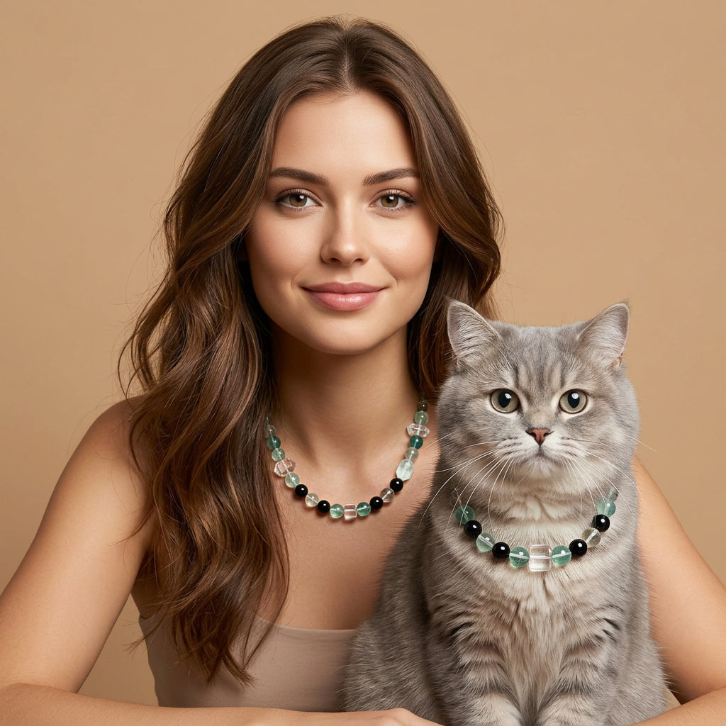 Azure Realm | Handmade Natural Crystal Pet Necklace