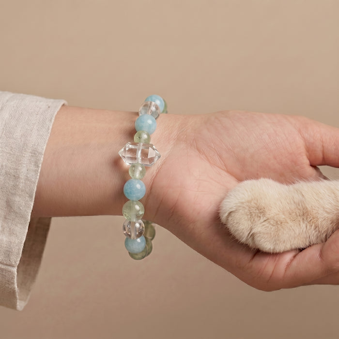 Blue Sky Heart Promise | Handmade Natural Crystal Pet Necklace