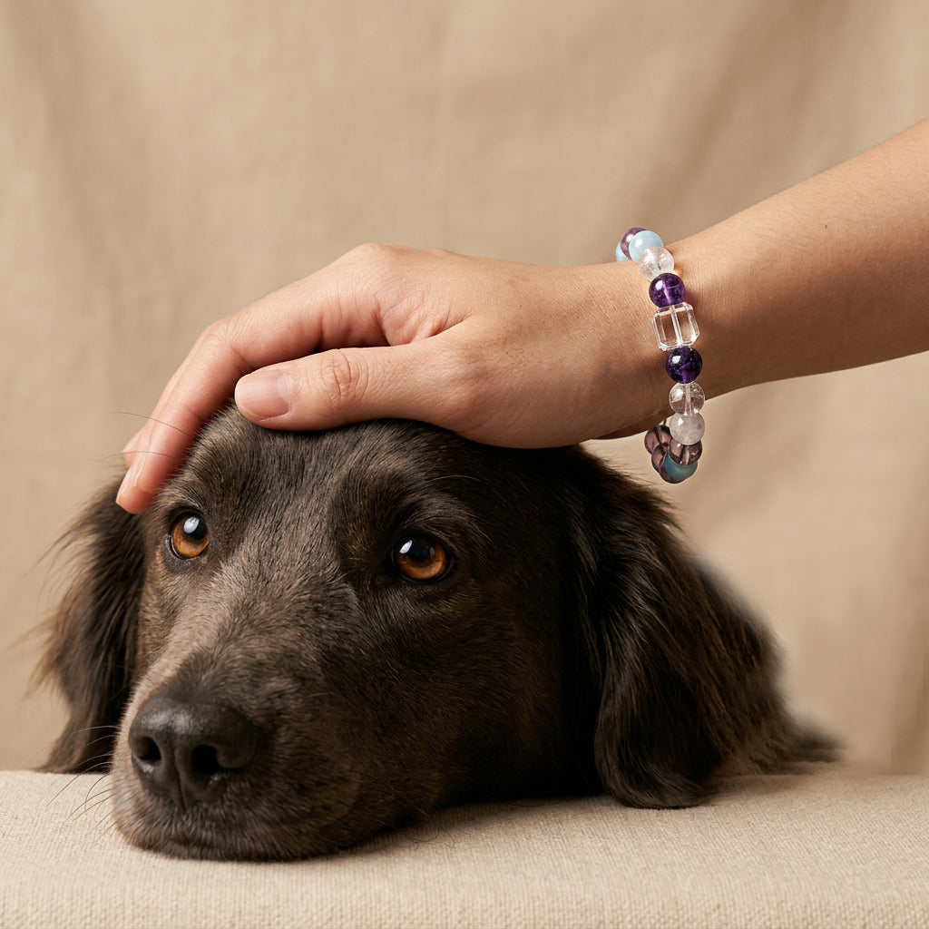 Misty Aqua | Handmade Natural Crystal Pet Necklace