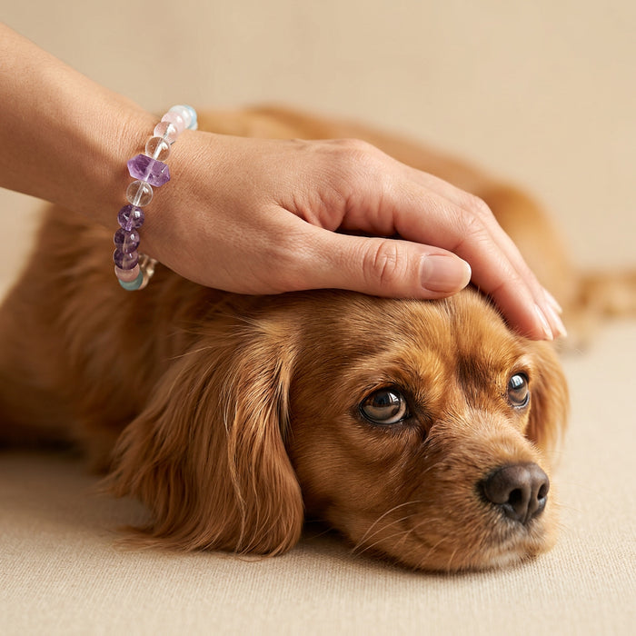 Ocean Embrace | Handmade Natural Crystal Pet Necklace