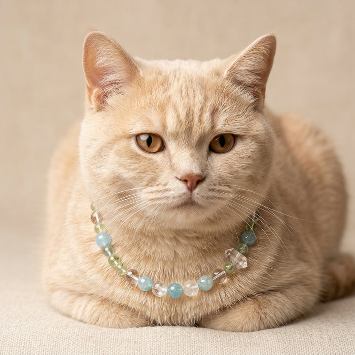 Blue Sky Heart Promise | Handmade Natural Crystal Pet Necklace