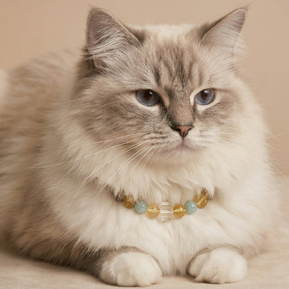 Clear Lime Guardian | Handmade Natural Crystal Pet Necklace