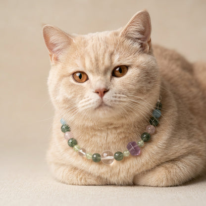 Purple Mist Heart Connection | Handmade Natural Crystal Pet Necklace