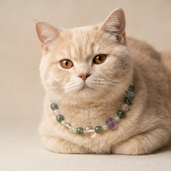 Purple Mist Heart Connection | Handmade Natural Crystal Pet Necklace