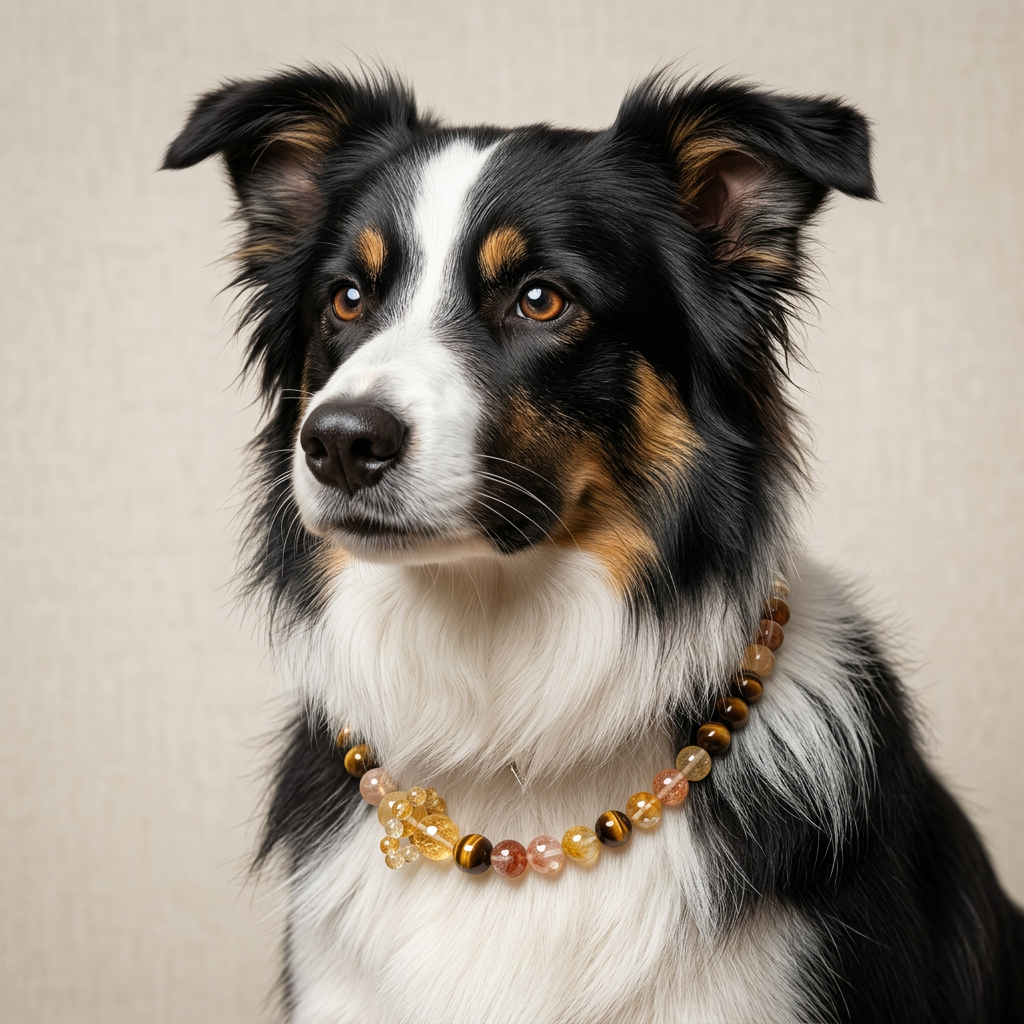 Golden Glow Companion | Handmade Natural Crystal Pet Necklace