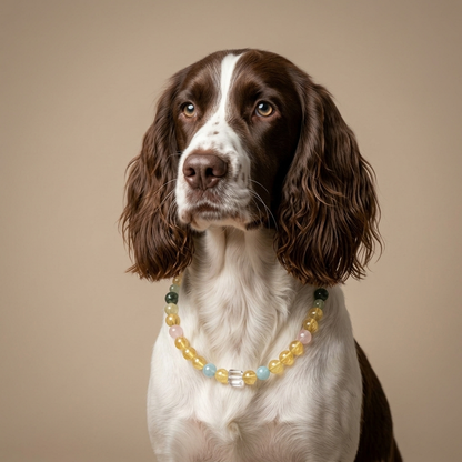 Clear Lime Guardian | Handmade Natural Crystal Pet Necklace
