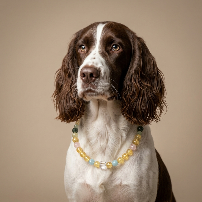 Clear Lime Guardian | Handmade Natural Crystal Pet Necklace