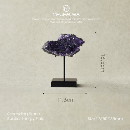 Collector Grade Natural Amethyst Cluster with Stand