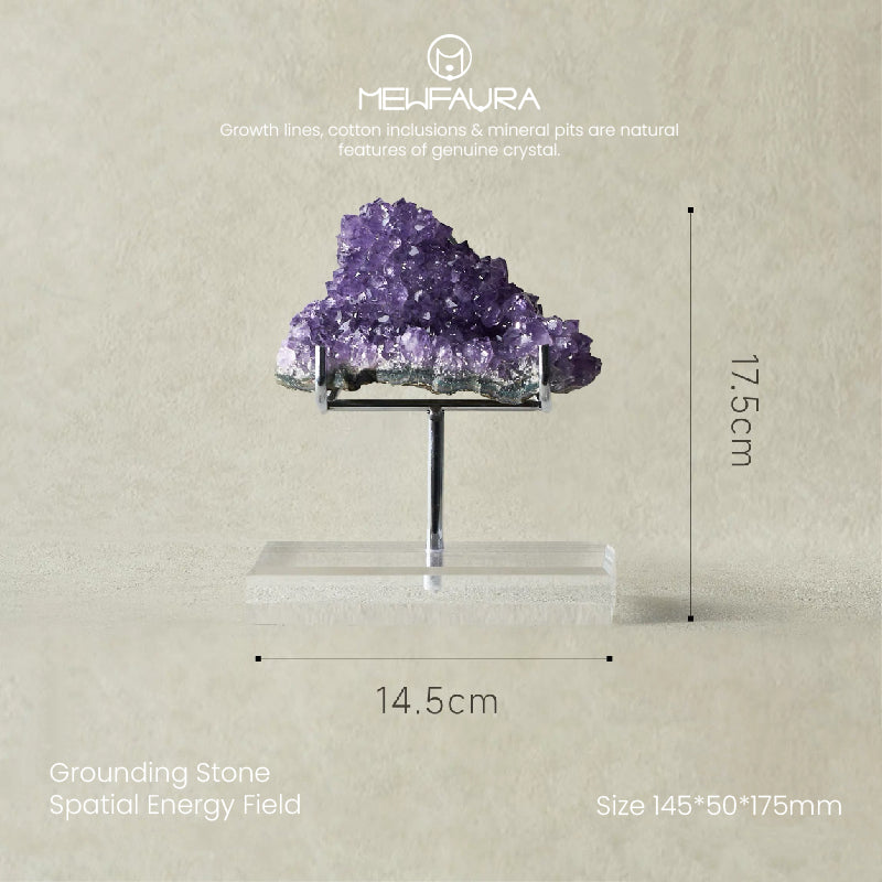 Collector Grade Natural Amethyst Cluster with Stand