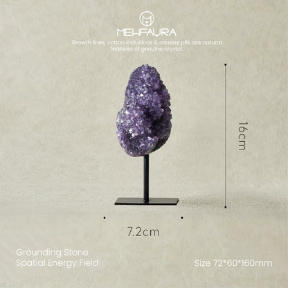 Collector Grade Natural Amethyst Cluster with Stand