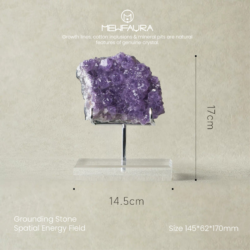Collector Grade Natural Amethyst Cluster with Stand